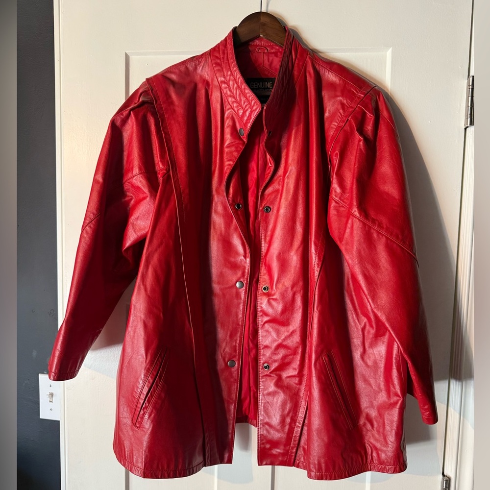 Vintage Red Leather Jacket